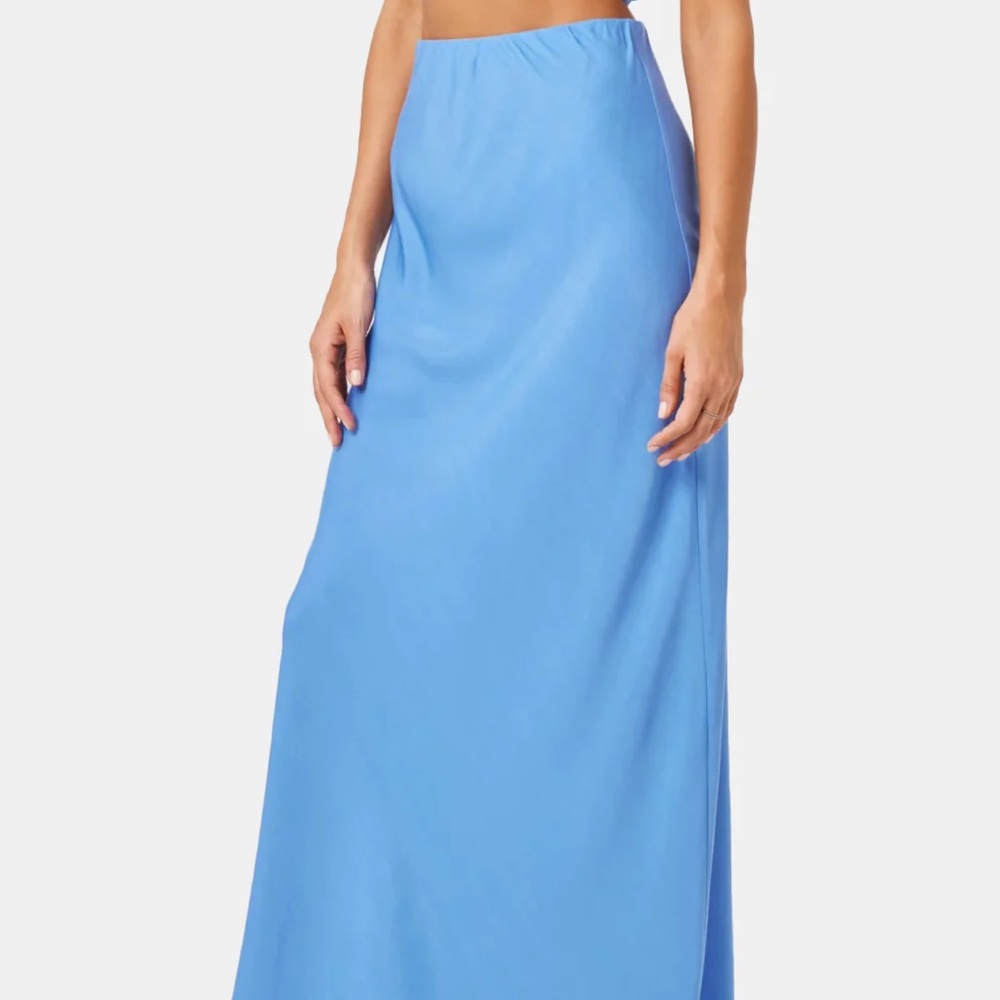 NWT L Space Blue Long Skirt